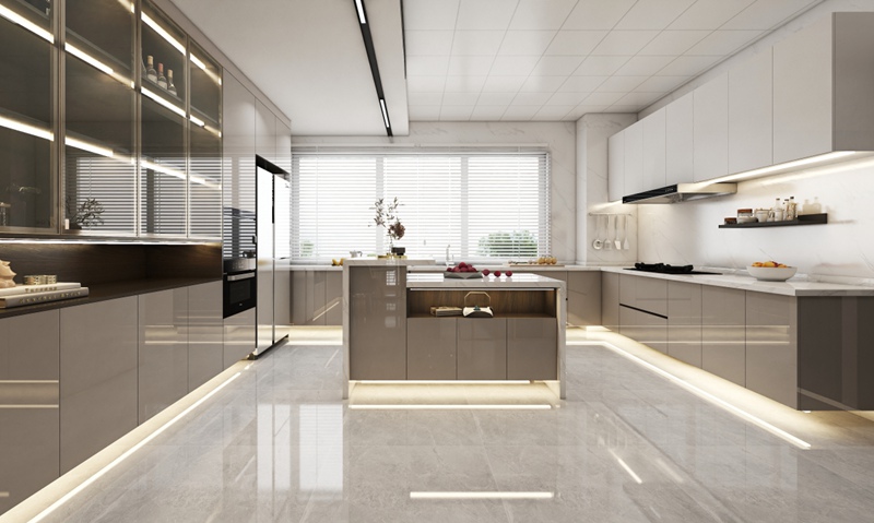 定制輕奢廚房-開放式櫥柜